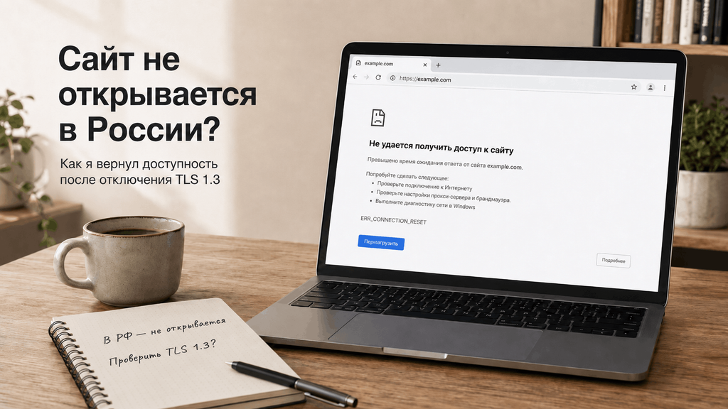 Сайт не открывается в России: TLS 1.3, ТСПУ и решение